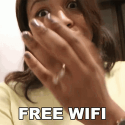 Girl Happy About Free Internet GIF