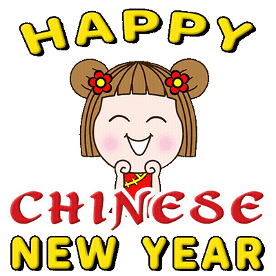 Girl HAPPY CHINESE  NEW YEAR GIF