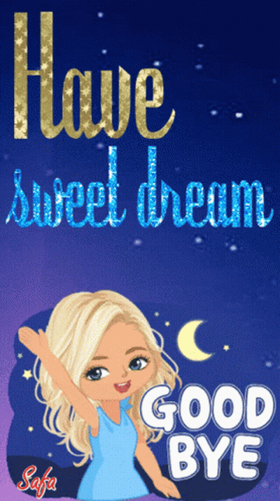 Girl Have Sweet Dream Good Bye GIF