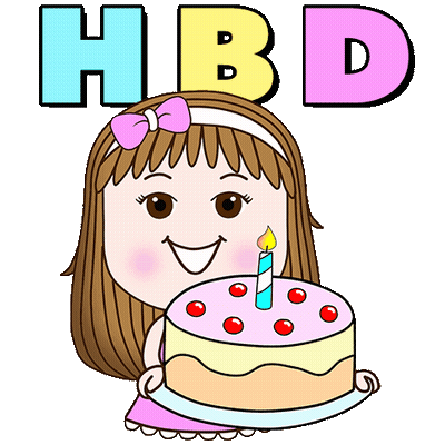 Girl Hbd GIF