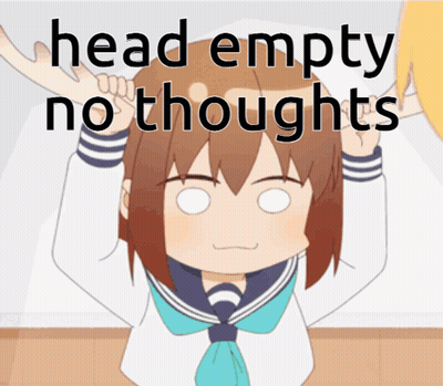 Girl Head Empty No Thoughts GIF
