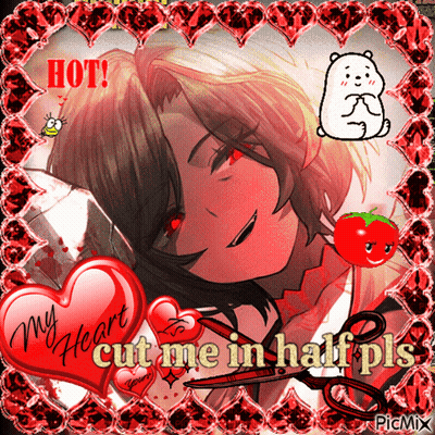 Girl Heart Saying My Heart Cut Me In Half GIF