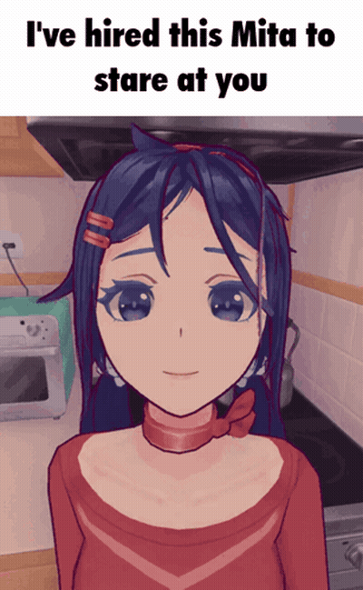 Girl Hired This Mita To Stare At You GIF