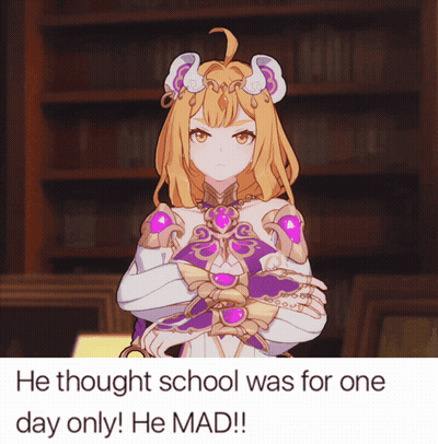 Girl Holding Book Caption School Was One Day GIF