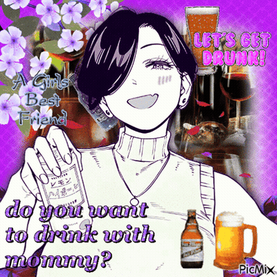 Girl Holding Bottle Saying Do You Want To Drink With Mommy GIF