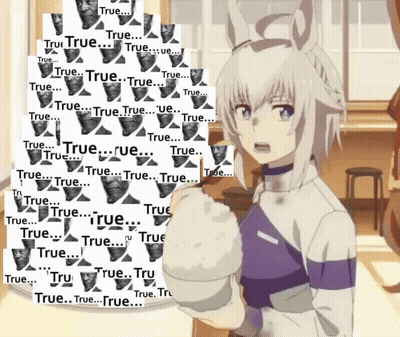 Girl Holding Bowl Of Rice With Collage Of True Faces GIF