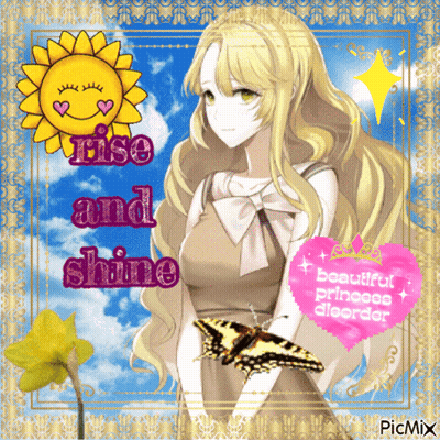 Girl Holding Butterfly Rise And Shine GIF