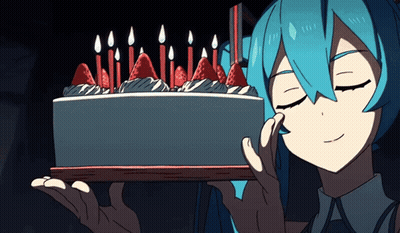 Girl Holding Cake With Candles GIF