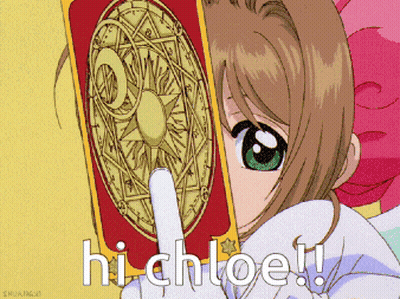 Girl Holding Card Saying Hi Chloe GIF