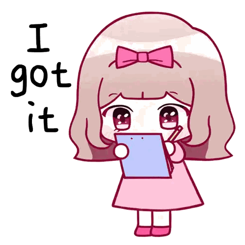Girl Holding Clipboard I Got It Sticker