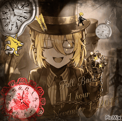 Girl Holding Clock Saying Fall Back 1 Hour GIF