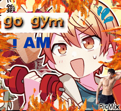 Girl Holding Dumbbell Saying Go Gym I Am GIF