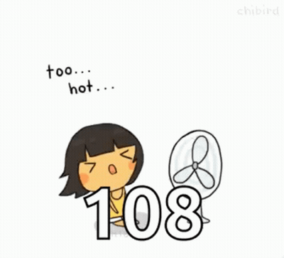 Girl Holding Fan Saying Too Hot GIF