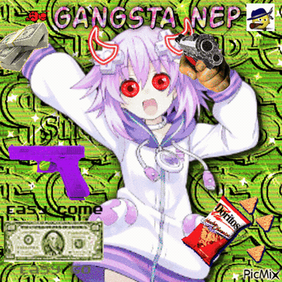 Girl Holding Gun Beside Doritos Chips GIF