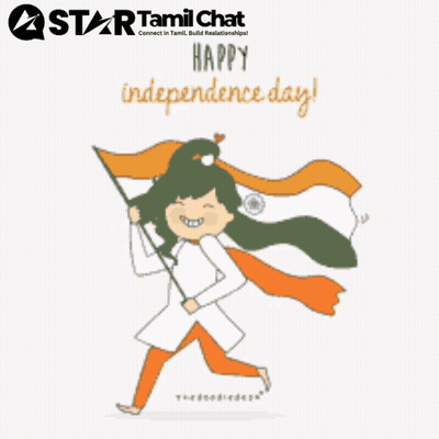 Girl Holding Indian Flag Saying Happy Independence Day GIF
