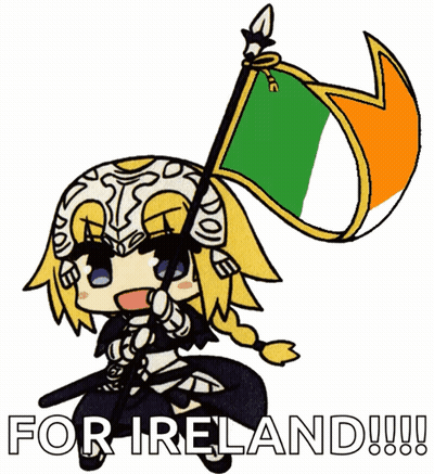 Girl Holding Irish Flag For Ireland GIF