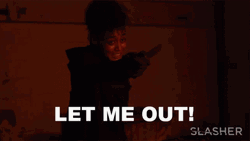 Girl Holding Knife Let Me Out GIF