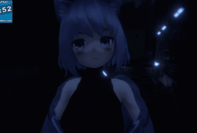 Girl Holding Knives In Front Of 1:41 Sign GIF