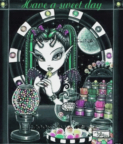 Girl Holding Lollipop Have A Sweet Day GIF