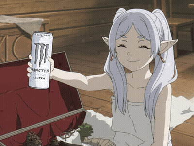 Girl Holding Monster Ultra Can GIF