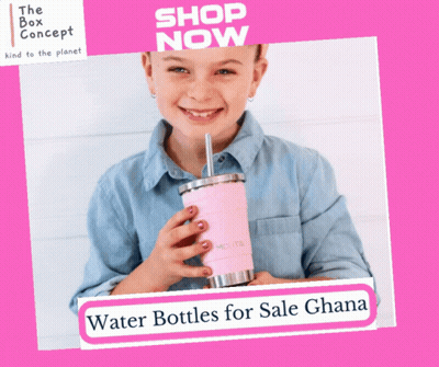 Girl Holding Pink Bottle Water Bottles For Sale Ghana GIF