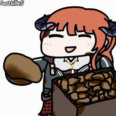 Girl Holding Potato With Darthilles GIF
