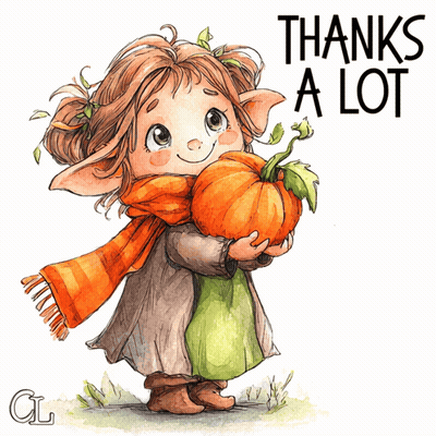 Girl Holding Pumpkin Saying Thanks A Lot GIF