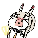 Girl Holding Rocket Sticker