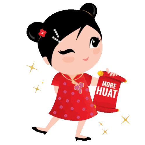 Girl Holding Scroll Sticker