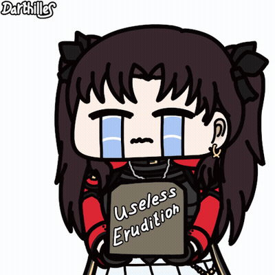 Girl Holding Sign Saying Useless Erudition GIF