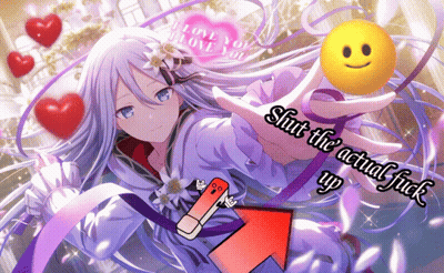 Girl Holding Smiley Saying Shut The Actual Fuck Up GIF