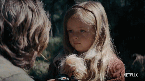 Girl Holding Stuffed Animal Netflix GIF