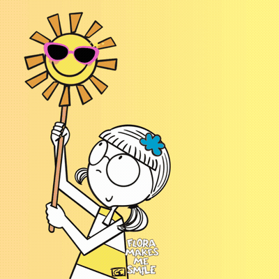 Girl Holding Sun Flora Makes Me Smile GIF