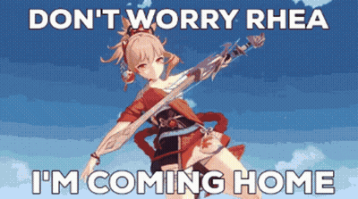 Girl Holding Sword Don T Worry Rhea GIF