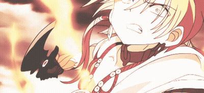 Girl Holding Sword With Flame Behind Her GIF