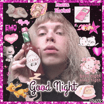 Girl Holding Tabasco Sauce Says Good Night GIF