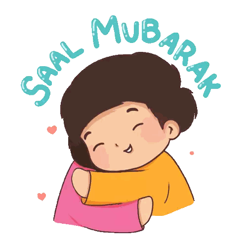 Girl Hugging Girl Saal Mubarak Sticker