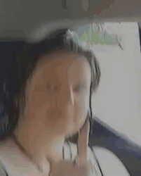 Girl In A Car Mewing Meme GIF