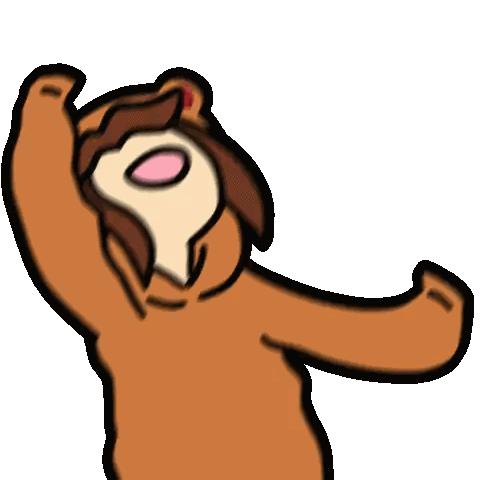 Girl In Bear Costume With P Sticker