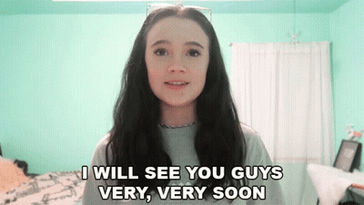 Girl In Bedroom Saying See You Soon GIF