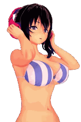 Girl In Bikini With Headphones Sticker