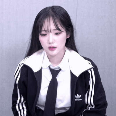 Girl In Black Adidas Jacket With White Stripes GIF