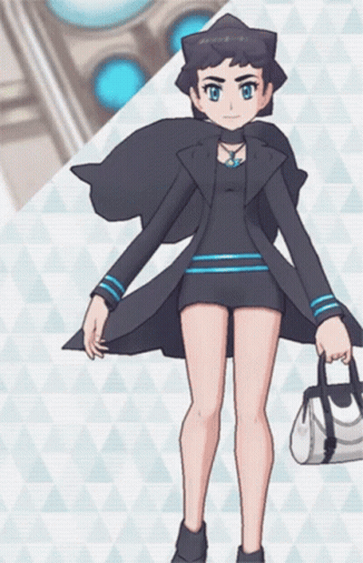 Girl In Black Coat And Shorts Holding White Purse GIF