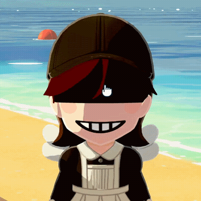 Girl In Black Hat Pointing Up GIF