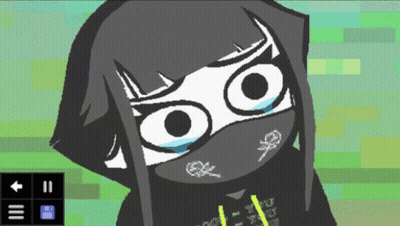 Girl In Black Hoodie And Black Mask GIF