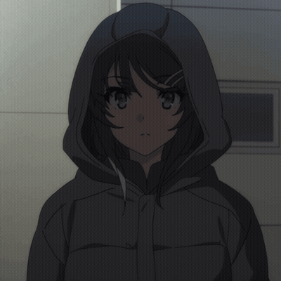 Girl In Black Jacket With Hood GIF