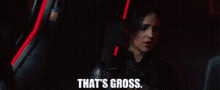 Girl In Black Saying That's Gross GIF