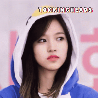 Girl In Blue And White Hoodie Tokingheads GIF