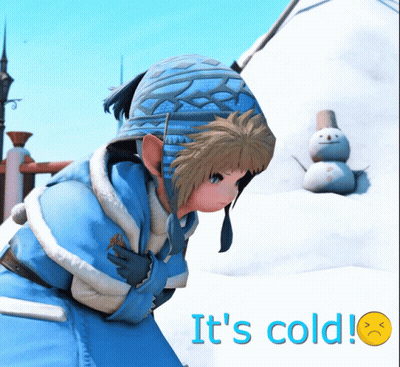 Girl In Blue Coat Saying It's Cold GIF