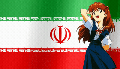 Girl In Blue Dress With D Flag GIF